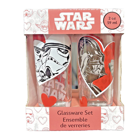 Star Wars shot glasses set With Hearts NEW - Picture 1 of 2